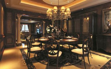 上海实创装饰打造300平五居室大平层古典欧式风格装修效果图_实创家居装饰集团上海装饰