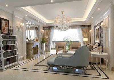 80平欧式豪华一居装修效果案例-上海爱博家园装修实景图赏析-土巴兔家居室内装修设计效果图