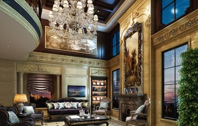 上海南通东郊庄园500平米法式风格别墅装修案例，240万打造精致生活空间